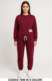Tuta casual con felpa e pantalone jogger Completo Coordinato Sportivo in 3 colori – 7800