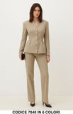 Tailleur donna elegante giacca sagomata e pantalone Completo Coordinato Casual in 6 colori – 7840