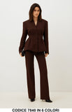 Tailleur donna elegante giacca sagomata e pantalone Completo Coordinato Casual in 6 colori – 7840