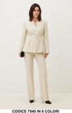 Tailleur donna elegante giacca sagomata e pantalone Completo Coordinato Casual in 6 colori – 7840