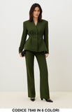 Tailleur donna elegante giacca sagomata e pantalone Completo Coordinato Casual in 6 colori – 7840
