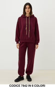 Tuta casual con felpa e cappuccio + pantalone jogger Completo Coordinato in 6 colori – 7842