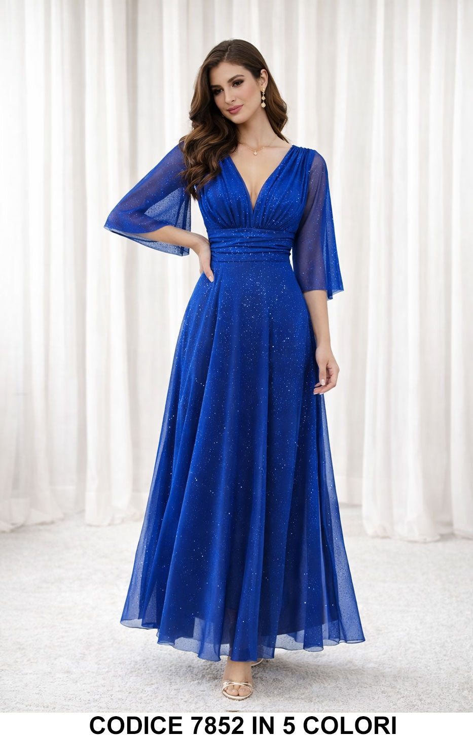 Blu Elettrico donna elegante Made in Italy