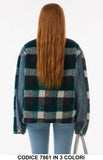 Giacca in jeans e lana a quadri Giubbotto Denim Fashion in 2 Colori – 7861