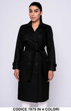 Trench lungo doppiopetto con cintura Cappotto Elegante Casual Chic in 4 colori – 7879