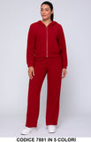Completo in ciniglia con cappuccio zip Tuta Sportiva Casual Comoda Coordinato in 5 colori – 7881