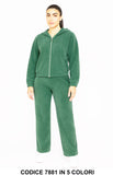 Completo in ciniglia con cappuccio zip Tuta Sportiva Casual Comoda Coordinato in 5 colori – 7881