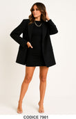 Completo giacca oversize e vestito corto Nero Coordinato Fashion Elegante Casual Neri – 7901