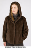 Cappotto pelliccia ecologica con cappuccio GIubbotto Fashion Morbido in 5 colori – 7904