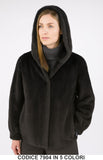 Cappotto pelliccia ecologica con cappuccio GIubbotto Fashion Morbido in 5 colori – 7904