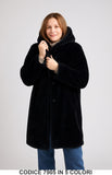 Cappotto lungo pelliccia ecologica con cappuccio Giubbotto Lungo Fashion in 5 colori – 7905