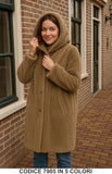 Cappotto lungo pelliccia ecologica con cappuccio Giubbotto Lungo Fashion in 5 colori – 7905