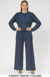 Completo maglia e pantalone a trama rombi Coordinato Morbido Caldo Tuta in 7 colori – 7920