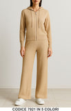 Completo in maglia luccicante con cappuccio e zip Felpa Cappuccio Pantalone Tuta Fashion in 5 colori – 7921