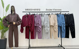 Completo sportivo con felpa zip e pantalone palazzo Coordinato Tuta Sportiva Viscosa in 7 colori – 7930