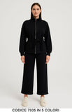 Completo Donna con Giacca Cinta e Pantalone Palazzo Coordinato Casual in 5 Colori – 7935