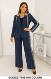 Completo Donna Tailleur Sportivo con Giacca a Cappuccio e Pantalone con Bande Laterali in 6 Colori – 7946