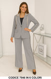 Completo Donna Tailleur Sportivo con Giacca a Cappuccio e Pantalone con Bande Laterali in 6 Colori – 7946