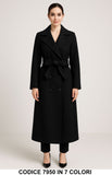 Cappotto Lungo Doppiopetto con Cintura Elegante Fashion in 7 Colori – 7950