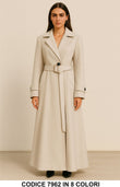 Cappotto Lungo Elegante con Cintura e Bottoni Giacca Fashion in 8 colori – 7962