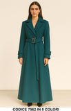Cappotto Lungo Elegante con Cintura e Bottoni Giacca Fashion in 8 colori – 7962