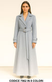 Cappotto Lungo Elegante con Cintura e Bottoni Giacca Fashion in 8 colori – 7962
