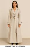 Cappotto Lungo Elegante con Cintura e Bottoni Giacca Fashion in 8 colori – 7962