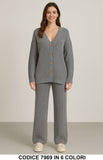 Completo maglia e pantalone in maglia grossa Coordinato Casual in 6 Colori – 7969