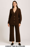 Completo maglia e pantalone in maglia grossa Coordinato Casual in 6 Colori – 7969