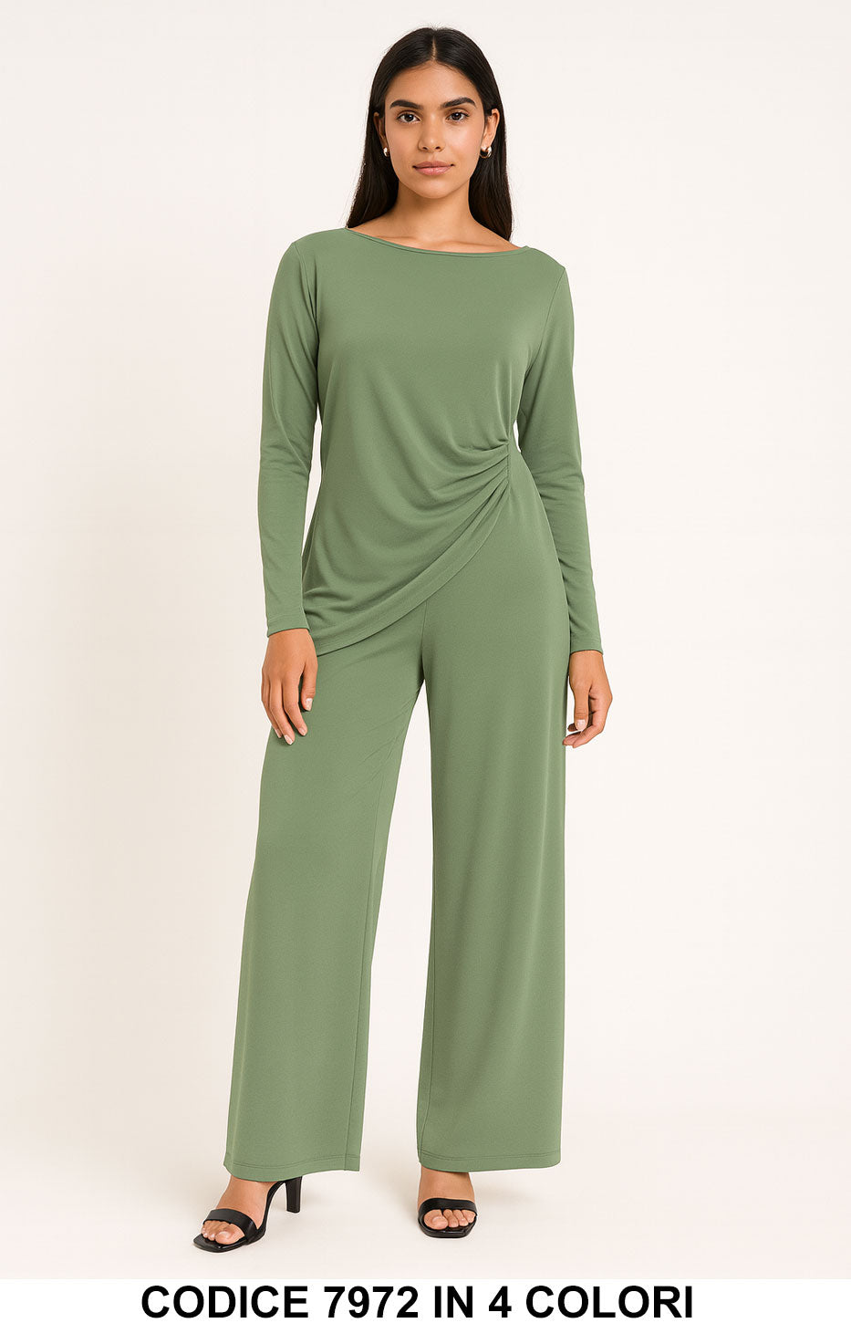 Verde Salvia donna elegante Made in Italy