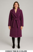 Cappotto lungo con cintura e revers classici Effetto Teddy Elegante Giacca Lunga in 5 colori – 7998
