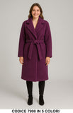 Cappotto lungo con cintura e revers classici Effetto Teddy Elegante Giacca Lunga in 5 colori – 7998