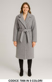 Cappotto lungo con cintura e revers classici Effetto Teddy Elegante Giacca Lunga in 5 colori – 7998