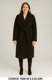 Cappotto lungo con cintura e revers classici Effetto Teddy Elegante Giacca Lunga in 5 colori – 7998