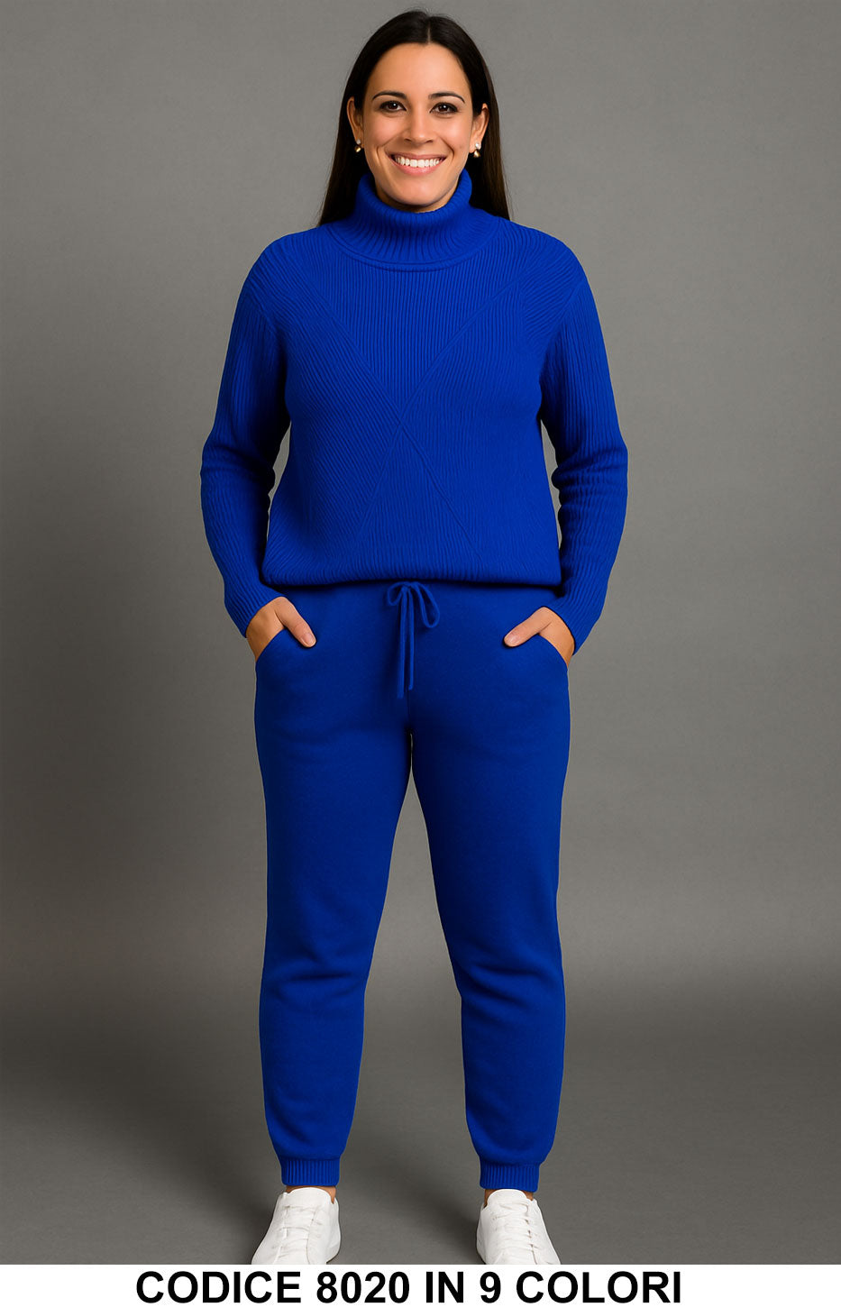 Blu Elettrico donna elegante Made in Italy