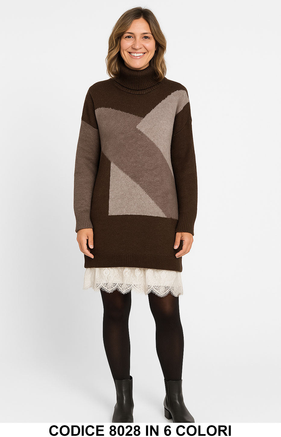 Marrone donna elegante Made in Italy