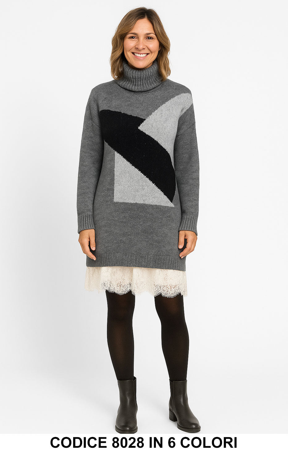 Grigio donna elegante Made in Italy