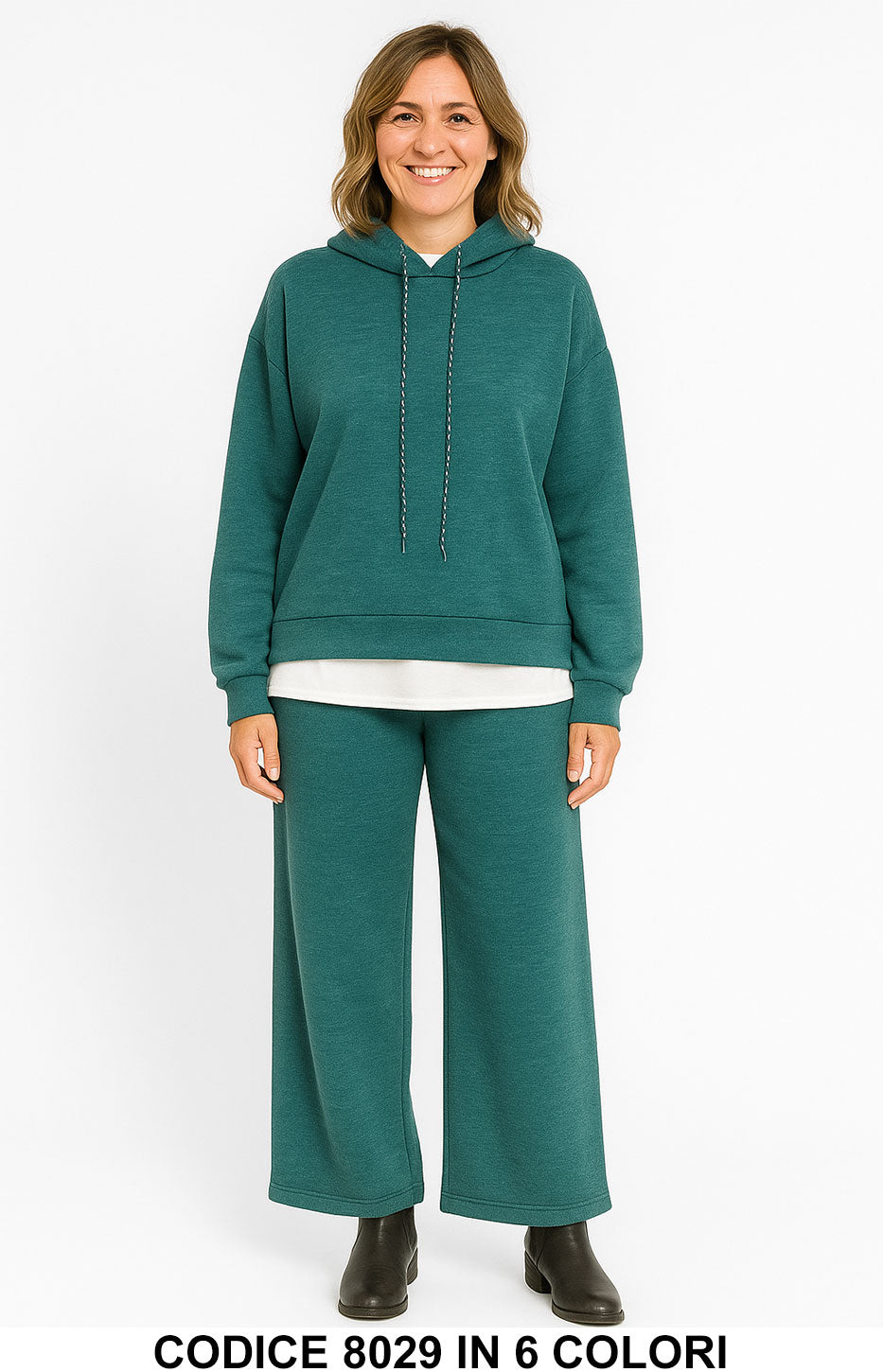 Verde Ottanio donna elegante Made in Italy