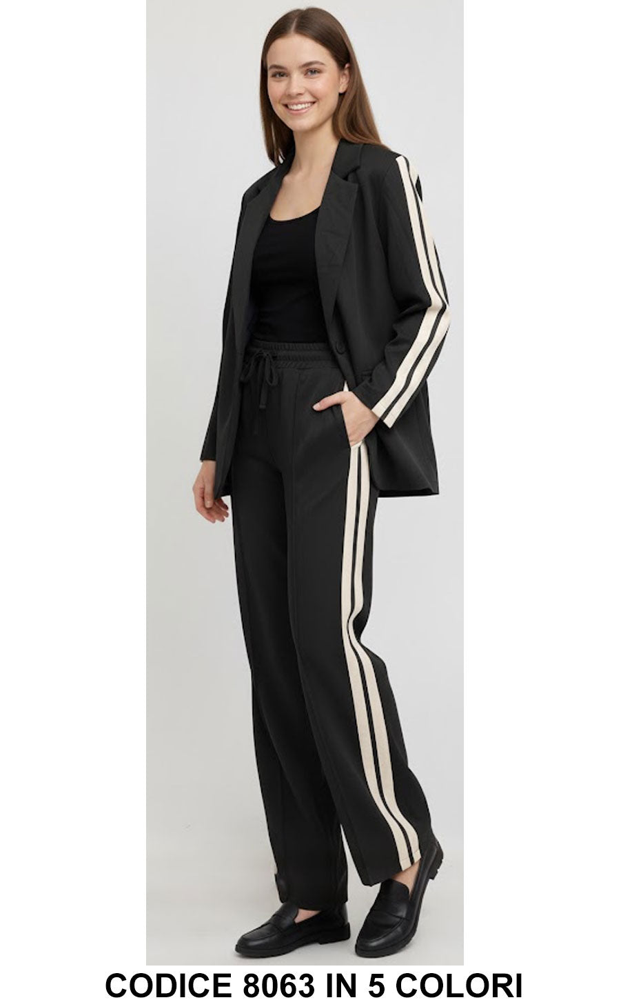 Grigio Scuro donna elegante Made in Italy