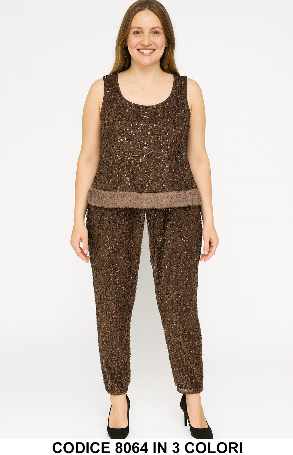 Marrone Scuro donna elegante Made in Italy