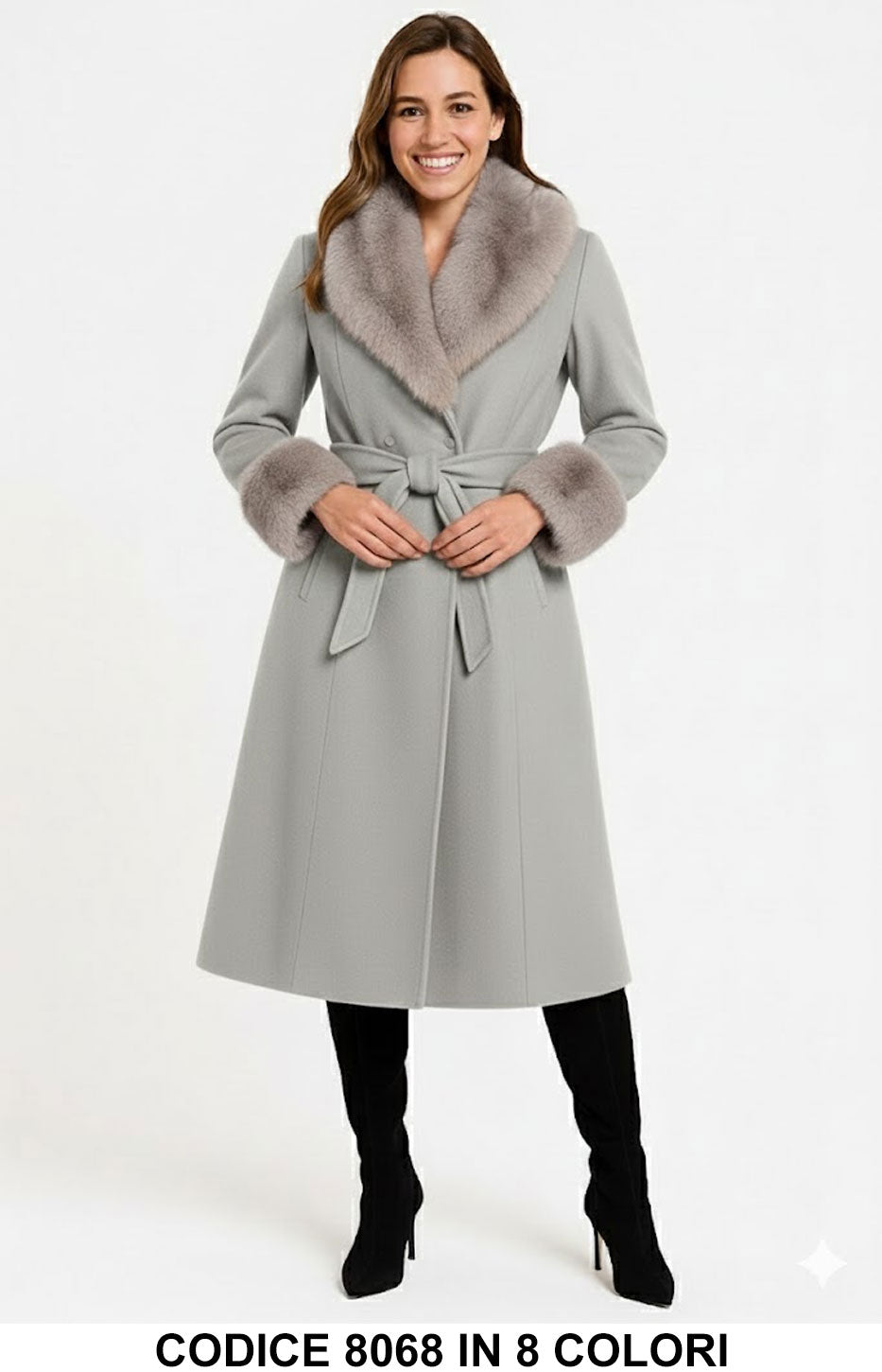 Grigio Chiaro donna elegante Made in Italy