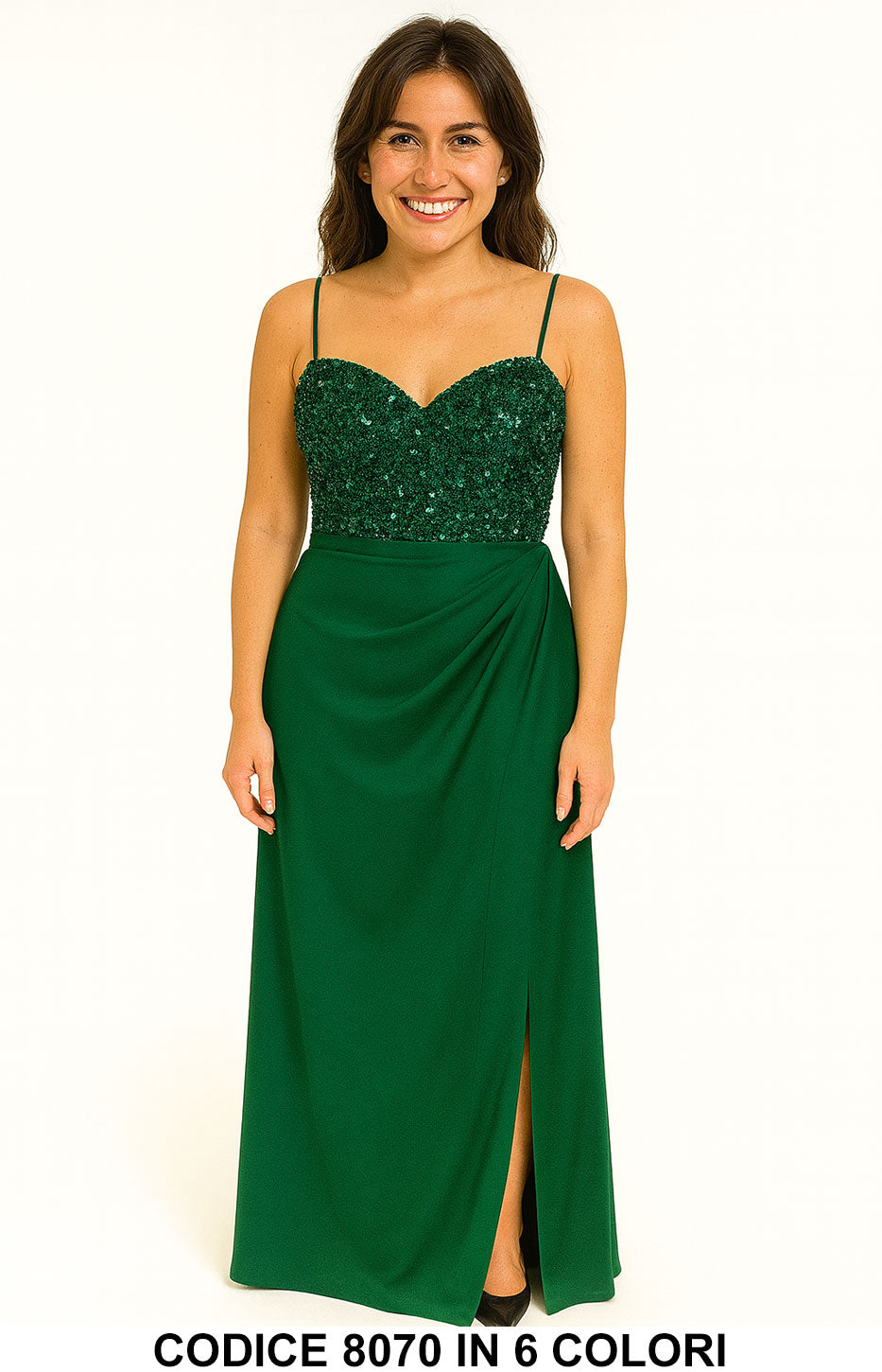 Verde donna elegante Made in Italy