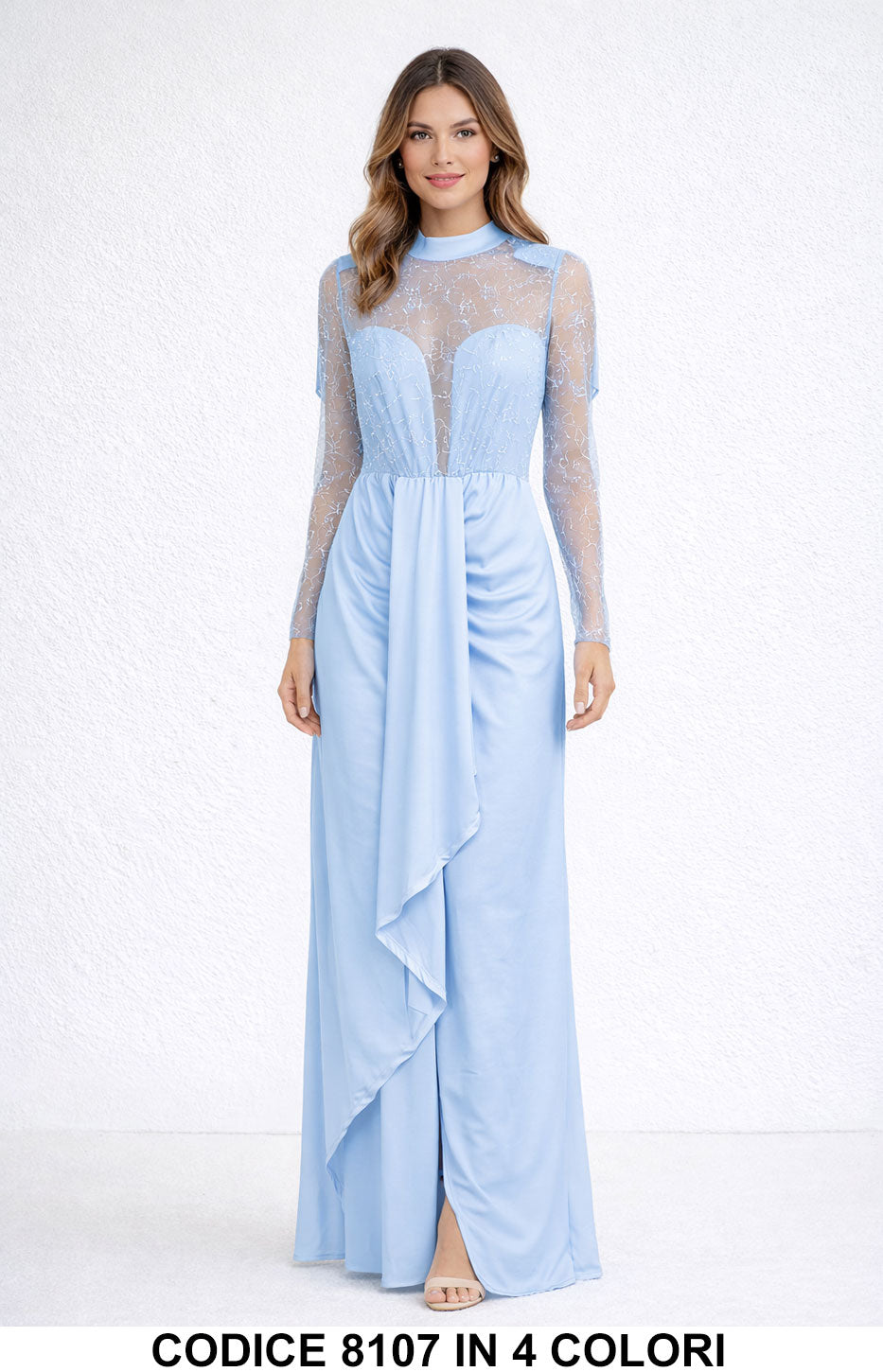 Azzurro donna elegante Made in Italy
