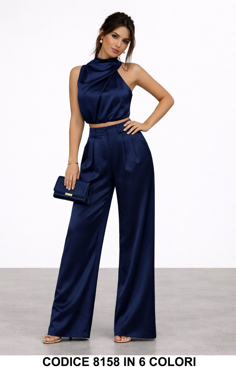 Blu Notte donna elegante Made in Italy