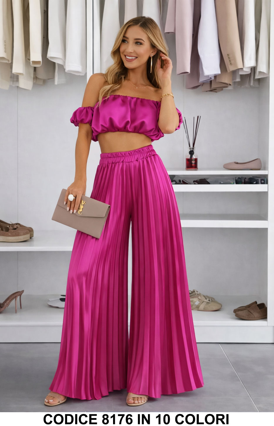 Fucsia donna elegante Made in Italy