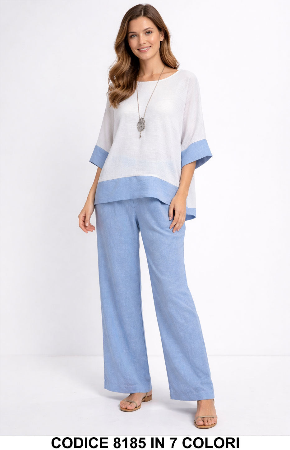 Tailleur 5795 colore Celeste