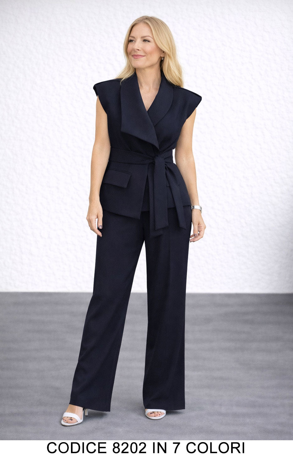 Blu notte donna elegante Made in Italy