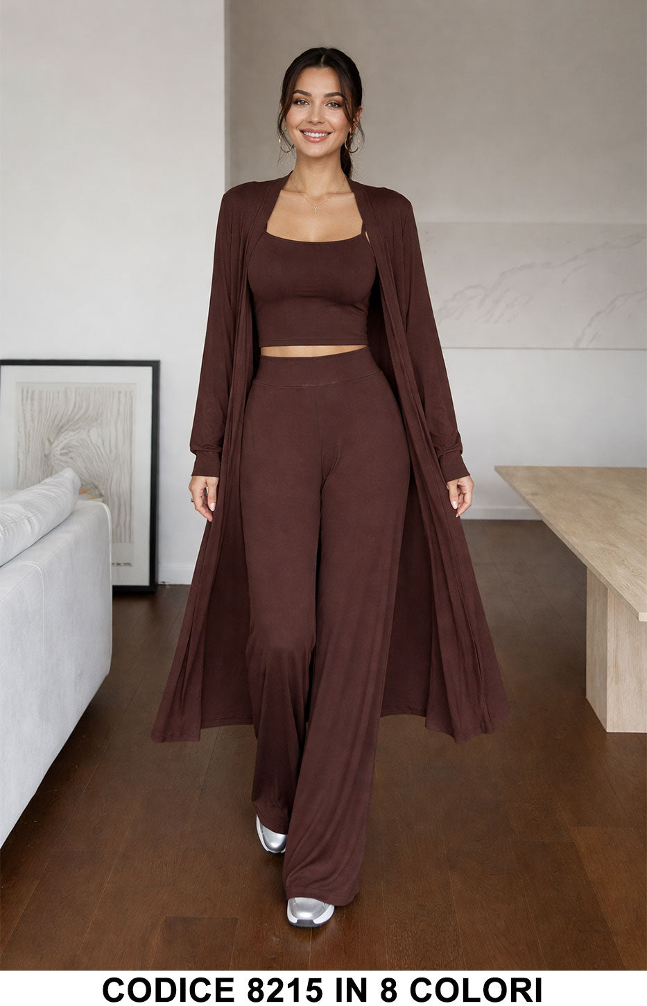 Marrone donna elegante Made in Italy