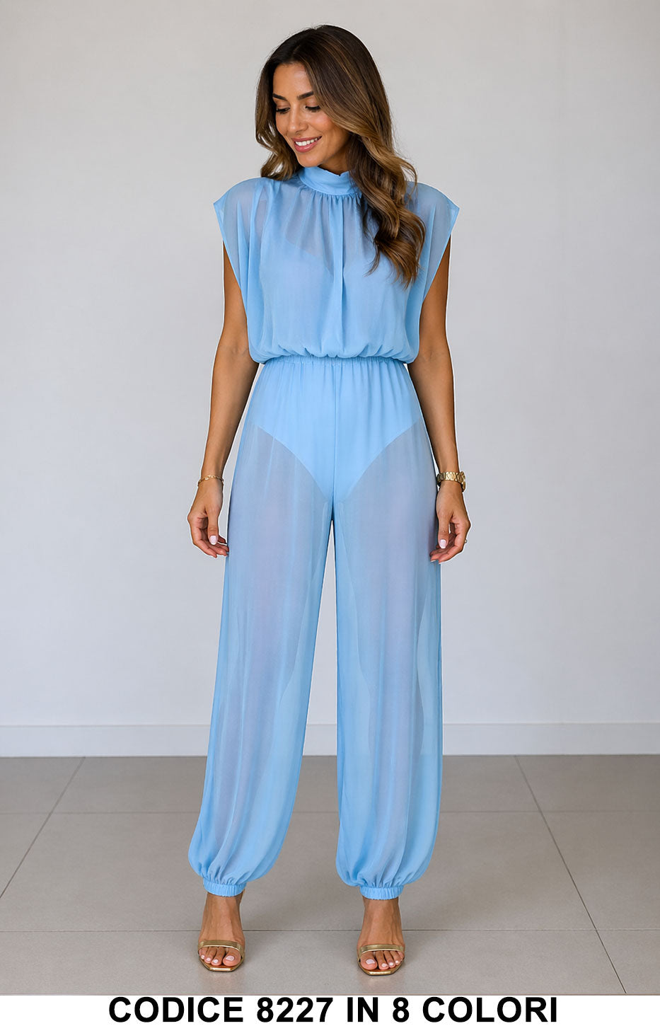 Tailleur 5795 colore Celeste