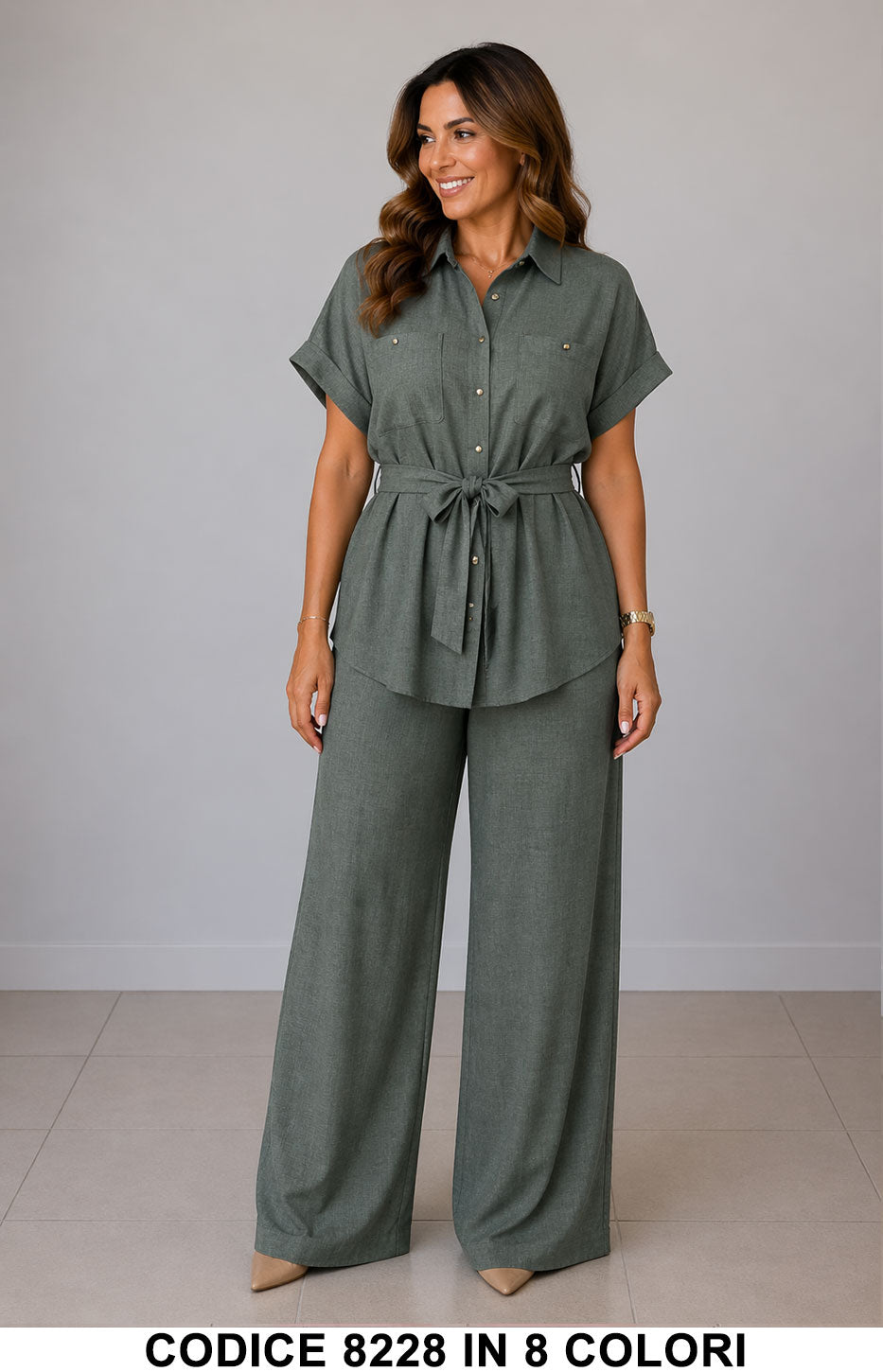 Verde donna elegante Made in Italy